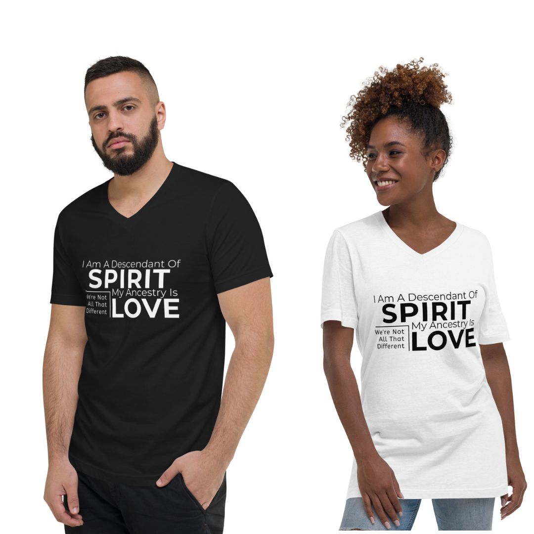 Spirt: Unisex Short Sleeve V-Neck T-Shirt