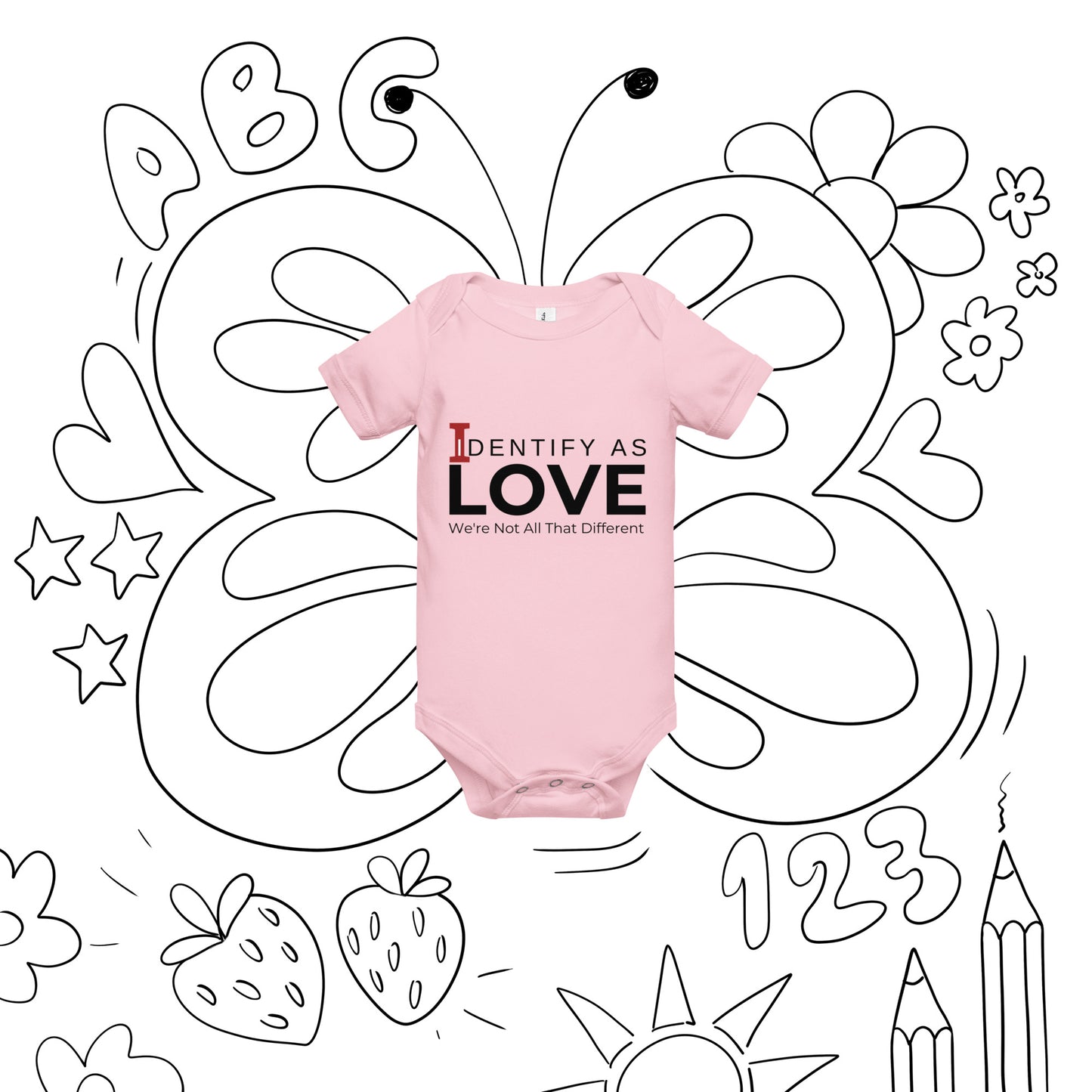 Identify As Love -Baby short sleeve one piece