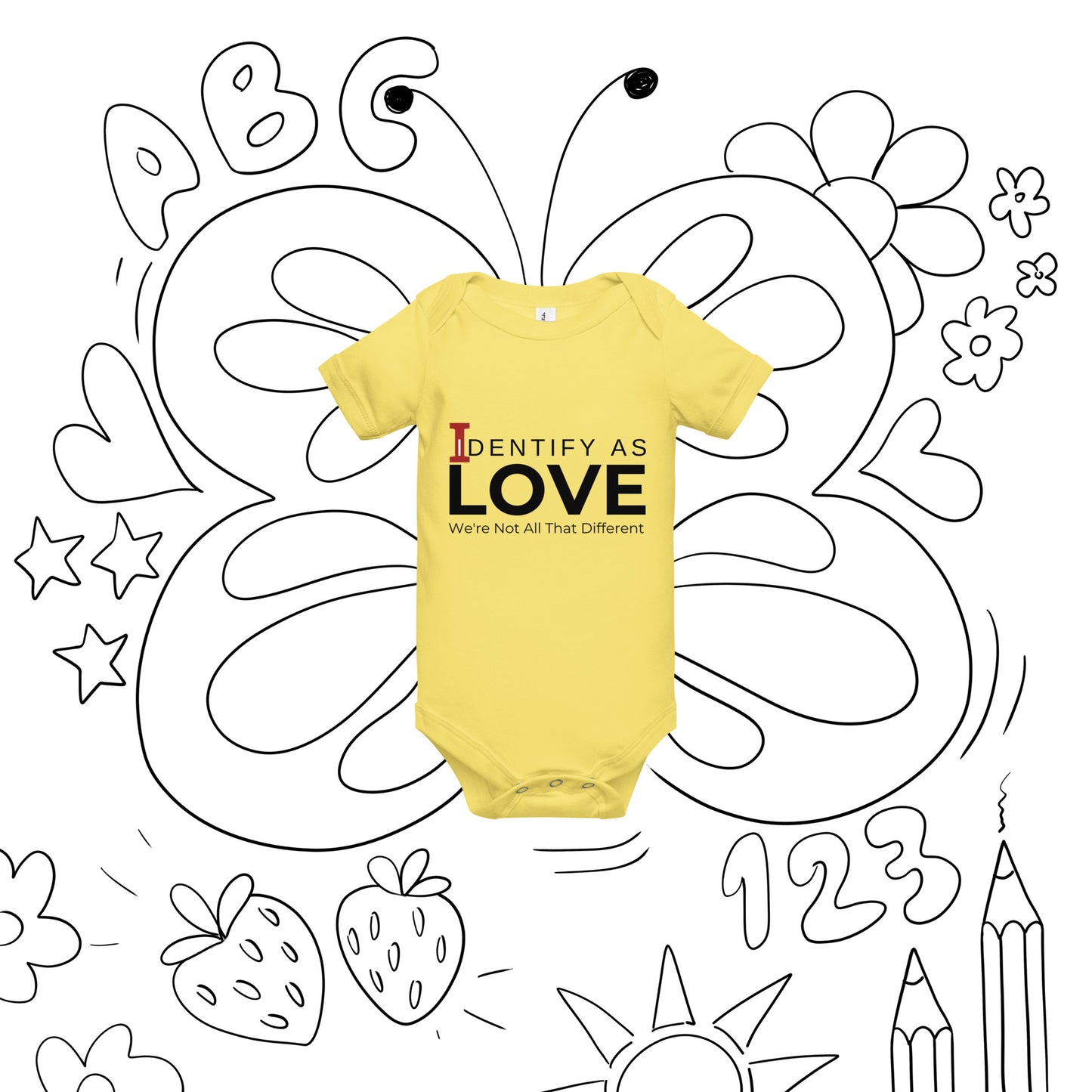 Identify As Love -Baby short sleeve one piece