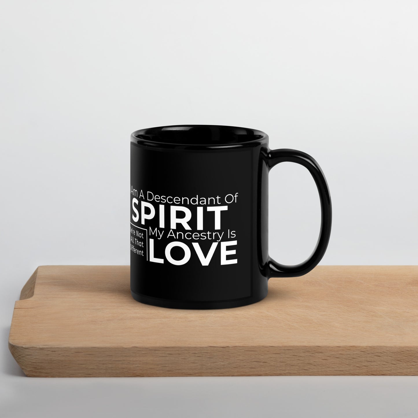 Descendant Of Spirit: Black Glossy Mug