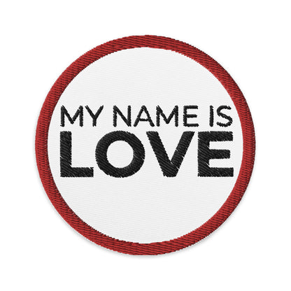 My Name Is Love Circular embroidered patche