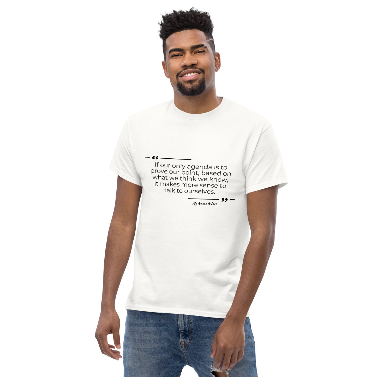 Dissolving differences quote: Men's classic tee