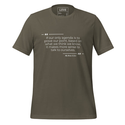 Agenda Quote Unisex t-shirt