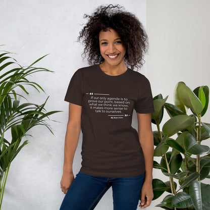 Agenda Quote Unisex t-shirt