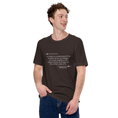 Understanding Privilege: Unisex t-shirt