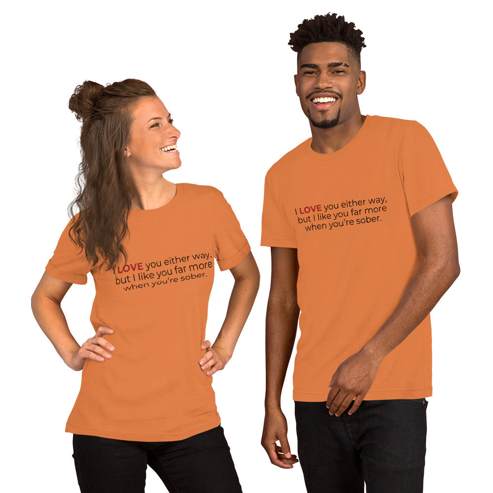 Sober Unisex t-shirt