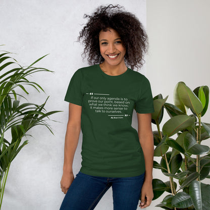 Agenda Quote Unisex t-shirt