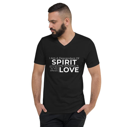 Spirt: Unisex Short Sleeve V-Neck T-Shirt