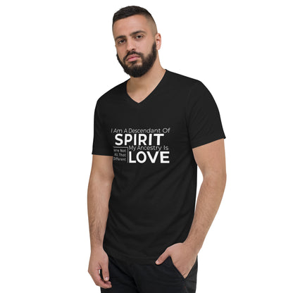 Spirt: Unisex Short Sleeve V-Neck T-Shirt