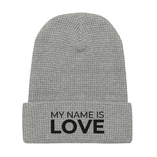 My Name Is Love Waffle beanie