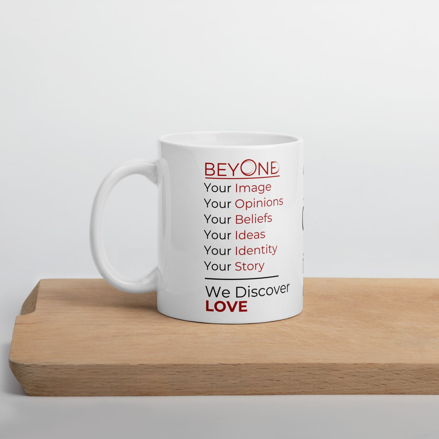 Beyond Yoga Identity White glossy mug