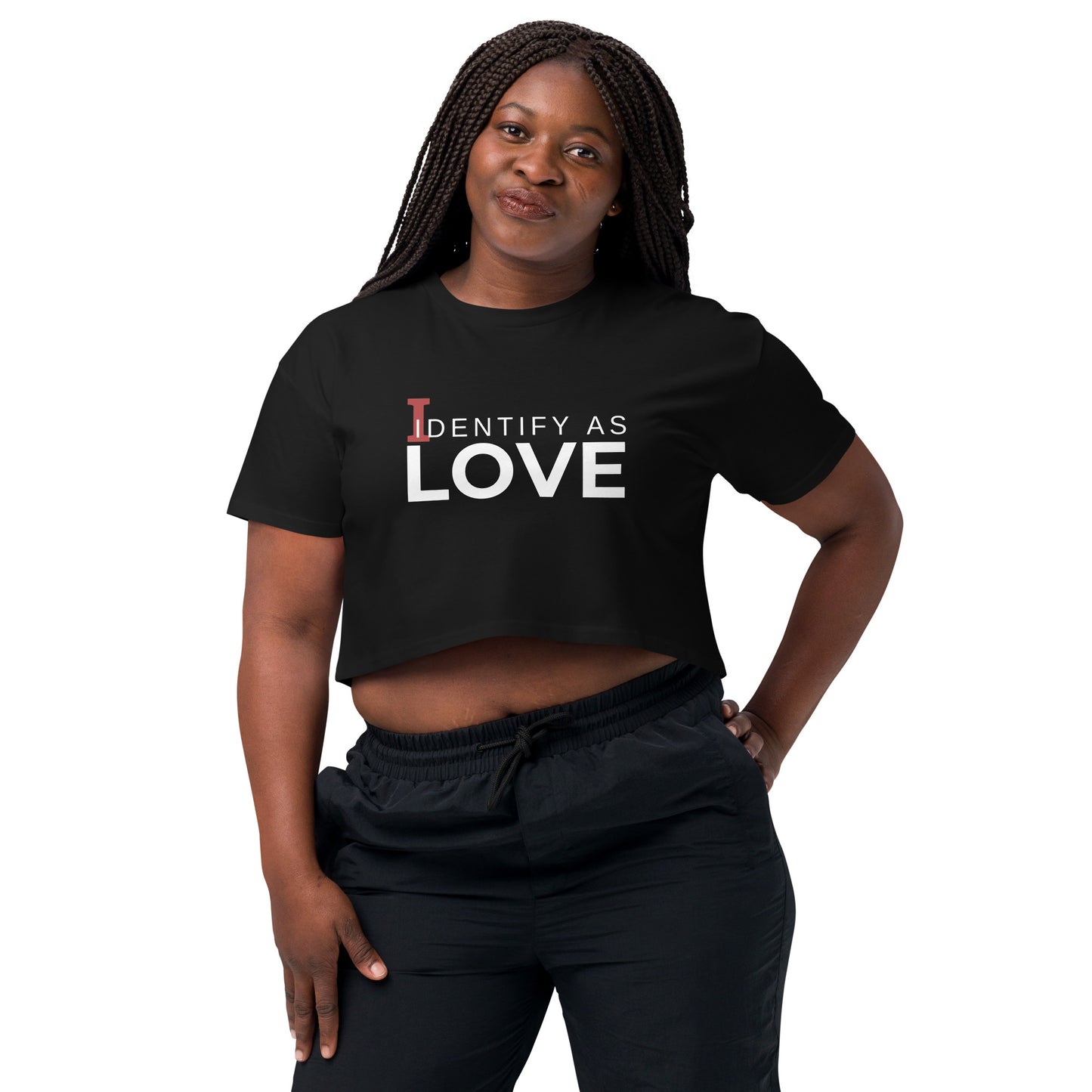 Identify As Love: Women’s crop top