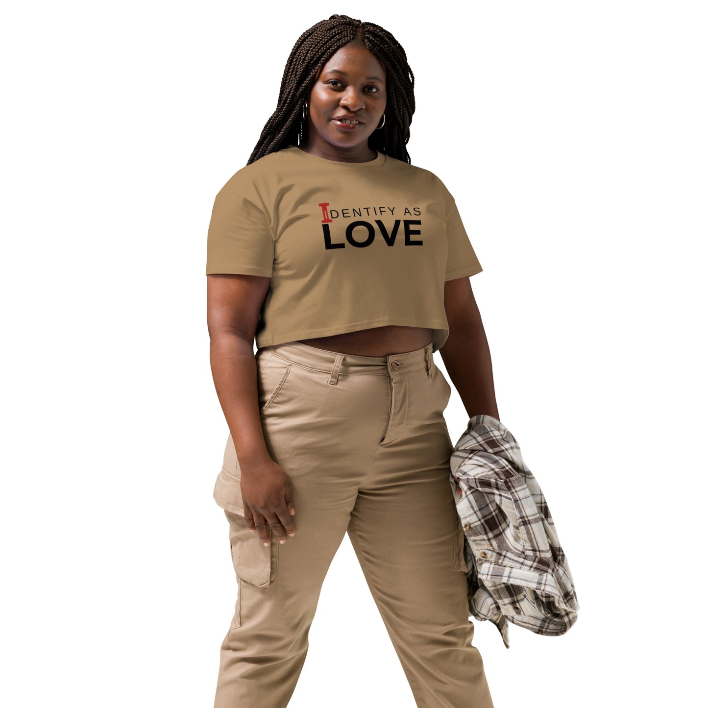 Identify As Love: Women’s crop top