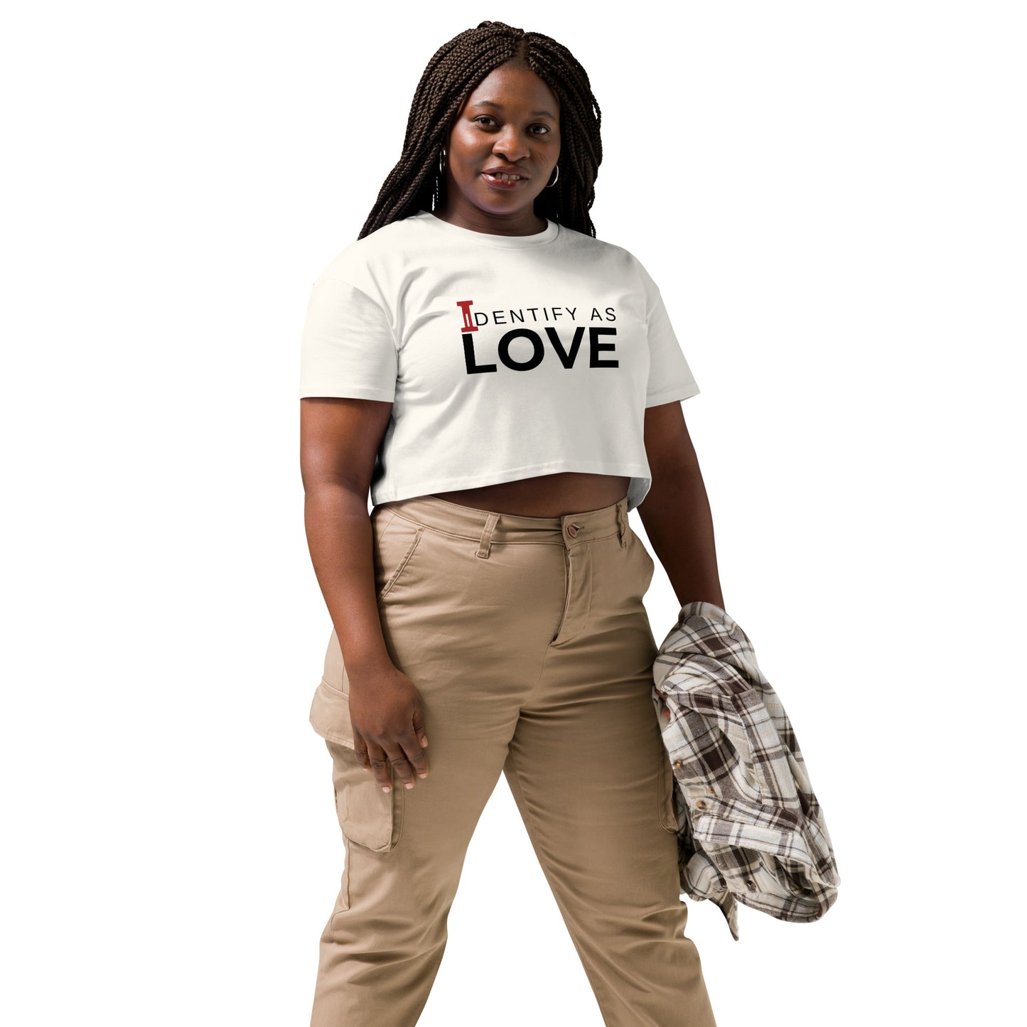 Identify As Love: Women’s crop top