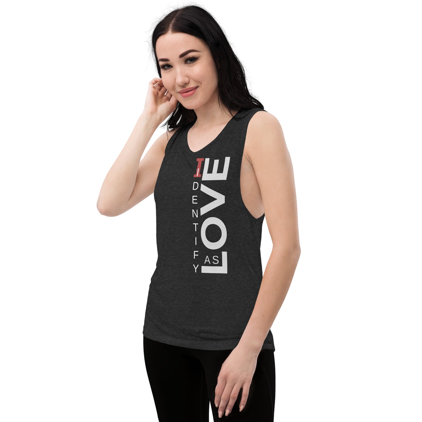 Identify As Love: Ladies’ Muscle Tank