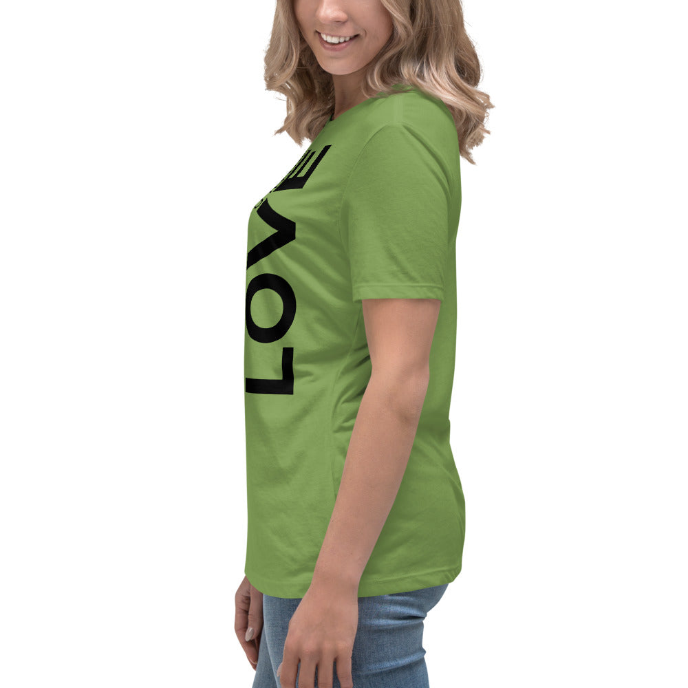 Love Vertical Print: Women's Relaxed T-Shirt