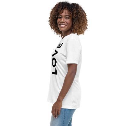 Love Vertical Print: Women's Relaxed T-Shirt